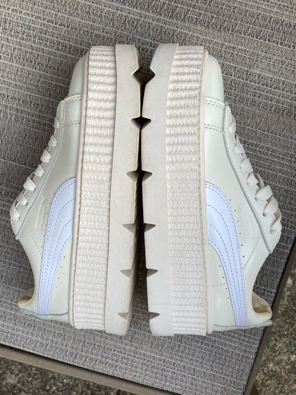Fenty Puma by Rihanna white platform cleated creepers women's 8 - Picture 7 of 8